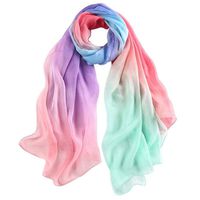 Hqysjin Ladies Silk Scarves Sunshade Shawl Gradient Beach Towel,one,178108cm