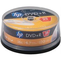 HP DR16025CB 4.7GB 16x DVD+R, 25-ct Cake Box Spindle