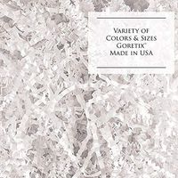 Variations of Crinkle Cut Kraft Paper Shred Filler Tissue Great for Gifts, Empty Basket Filler, Box Wrapping, Bag Stuffing and Packing. White 1/2 LB