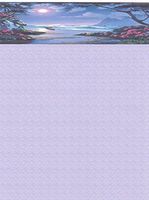 Purple Tropical Paradise Stationery Printer Paper 26 Sheets