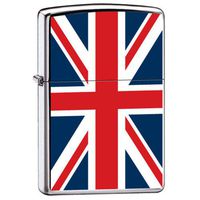 Zippo "United Kingdom Flag" High Polish Chrome Lighter, 7961