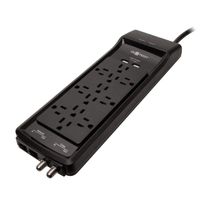 CE Tech 6 ft. 12-Outlet USB RJ45 Coax Surge Protector