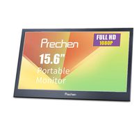 Prechen Portable Monitor 15.6 Inch Monitor Portable HDMI 1080P IPS Panel Portable Display USB Powered,Compatible for Raspberry Pi/PS3/PS4/xbox360/Laptop,Built-in Speaker