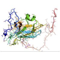 GREATBIGCANVAS Viral dUTPase Enzyme, Molecular Model Poster Print, 16"x12"