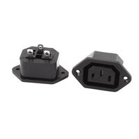 uxcell 2 Pcs IEC C13 Connector PCB Mount Female Power Jack Socket Connector