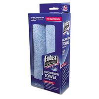 Endust 11421 Large-Sized Microfiber Towels Two-Pack 15 x 15 Unscented Blue 2/Pack