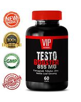 Top Testosterone Booster for Men - TESTOBOOSTER 855 with Fenugreek, L-Citrulline, Zinc, Tribulus Terrestris, Nettle Leaf, Ginseng and Vitamin D (1 Bottle 60 Capsules)