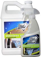 Stainless Steel Cleaner & Polish Best Streak Free Clean & Shine for All Appliances Refrigerators, Oven, Stove, Dishwasher and More. by Black Diamond Stoneworks (Pint,Gallon)