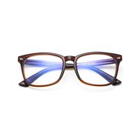 BOURYO Computer Blue Light Blocking Glasses for Women Classic Square Frame Anti Blue Ray Computer Game Eyewear(Brown)