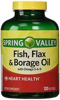Spring Valley - Fish, Flaxseed, Borage Oil, Omega 3, 6, 9, 120 Softgels