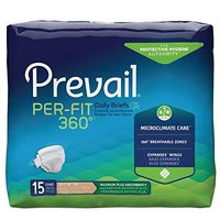 Prevail Per-Fit 360 Incontinence Protective Underwear, Maximum Plus Absorbency, Size Three, 15 Count (Single Pack)
