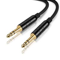 1/4 Cable,CableCreation [2-Pack]10 Feet 6.35mm 1/4 TRS to 6.35mm 1/4 TRS Balanced Stereo Guitar Cable,3 Meters/Black