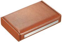 Visol Products VHUD81 Russell Brown Leather Travel Cigar Humidor with Humidifier