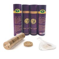 Pain Relief Therapy Han-Moxa Medical Refill Moxa Disc, Concentrates from The Three-Year Aged Dried Qi Chun Moxa, Added 15 Precious TCM Powders, 1 Slice Works 120 Mins Treatment (4 Boxes- 80 Slices)