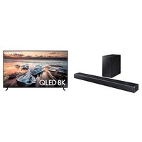 Samsung QN75Q900RBFXZA Flat 75" QLED 8K Q900 Series Smart TV (2019) With HW-Q80R Samsung Dolby Atmos Q80R Series Soundbar