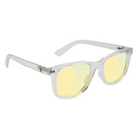 GLASSY Mikemo Premium Blue Light Blocking Glasses, Anti Eyestrain and Fatigue, Glasses for Computer and Gaming, Clear Frame, Yellow Lens