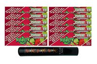 Herb Airtight Tube Pocket Protector with Juicy Jay's Strawberry Kiwi 1.25 Flavored Hemp Rolling Papers 10 Count DC Crafts Nation- Tiki Man