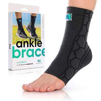 Ankle Brace Compression Support Sleeve (Pair) for Injury Recovery & Protection, Joint Pain. Plantar Fasciitis Support Foot Socks with Arch Support, Eases Ankle Swelling, Heel Spurs, Achilles Tendon