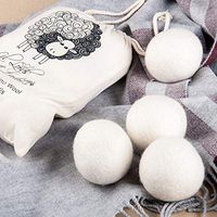 6 Pack Wool Dryer Balls 6 inch 100% New Zealand Wool Organic Reusable Natural Reduce Clothing Wrinkles and Static, Shorten Drying Time