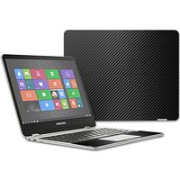 MightySkins Skin Compatible with Samsung Chromebook Plus 12.3"(2017 - Carbon Fiber | Protective, Durable, and Unique Vinyl wrap Cover | Easy to Apply, Remove, and Change Styles | Made in The USA
