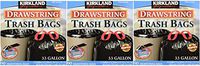 Kirkland Signature Drawstring Trash Bags - 33 Gallon - Xl Size - 4 Pack (90 count)