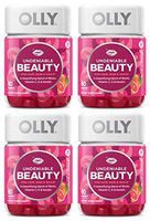 Olly RWMCNRQF Undeniable Beauty Gummy Supplement with BIOTIN & Keratin, Grapefruit Glam, 60 Gummies (30 Day Supply) (Packaging May Vary 4 Pack of 60 Count