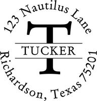 Custom Address Stamp, Self-Inking Monogram Address Stamp, Personalized Address Stamp