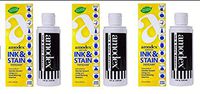 Amodex Ink and Stain Remover – Cleans Marker, Ink, Crayon, Pen, Makeup from Furniture, Skin, Clothing, Fabric, Leather - Liquid Solution - 4 fl oz Bottle - (Pack of 3)