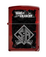 Zippo Sons of Anarchy Design Candy Apple Red Pocket Lighter