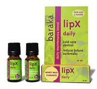 Baraka LipX Survival - Fast Acting Organic All Natural Cold Sore Remedy and Fever Blister Relief for Daily Use with Essential Oils - Two Pack