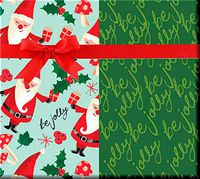 Green and Red Joyful Angels Holiday/Christmas Gift Wrap Wrapping Paper