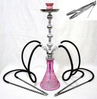 Hookah 26" Pink 4 hose shisha nargila bar smoking pipe glass hookahs store