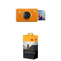 Kodak Mini Shot Wireless Instant Digital Camera & Social Media Portable Photo Printer (Yellow) with Photoprinter Cartridge MC All-in-One Paper and Color Ink Cartridge Refill(50 Pack)