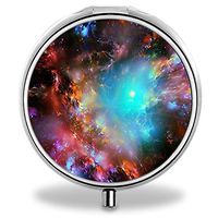IMLONE Pill Organizer, Customized Nebula Pill Boxes with 3 Components for Purse