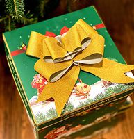 20 PCS Pull Bow,Large, 6 Inches,Sparkling Bow, Wedding Decorations, Christmas Gift Ribbons, 20 pcs,Sparkling (Gold)