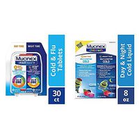 Mucinex Fast-Max Day Time Cold & Flu/Night Time Cold & Flu Caplets with Children's Multi-Symptom Day/Night Liquid