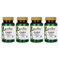 Swanson GABA Gamma Amino Acidbutyric Acid 250 Milligrams 60 Capsules (4 Pack)