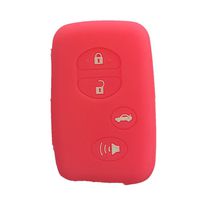 New Peachblow 4 Buttons Red Fob Key Case Cover Holder Bag Key Protector for Toyota Camry RAV4 Avalon Highlander