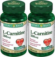 Nature's Bounty L-Carnitine 500mg, 60 Tablets (2 X 30 Count Bottles)