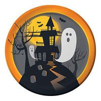 Creative Converting 8 Count Sturdy Style Round Paper Plates, 8.75", Haunted Halloween