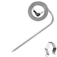 YTF Replacement High-Temperature BBQ Waterproof Meat Probe for Pellet Grills, Pellet Smokers and Pit Boss Grills. Premium Smoker Accessories Temperature Probe for Pit Boss, 1 Pack.