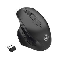 Ciyoon 2019 Wireless Trackball Mouse - Ergonomic Design with Sculpted Right-Hand Shape, USB Unifying Receiver, Black
