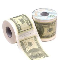 wavewave Hundred Dollar Bill Toilet Paper, 100 Hundred Fake Money Tissue Napkin Prank for Fun Birthday Party Toilet Bathroom, 1010cm