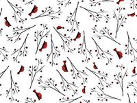 Christmas Print Cello Rolls - 40"x100' Cardinal Cello Roll 1.0 mil (2 Rolls) - WRAPS-CR40CD