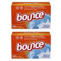 Bounce Fabric Softener Sheets, Fresh Linen, 160 Count - Pack of 2