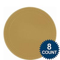 Solid Party Supplies Dinner Plate - Gold (8)