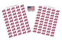 Made in USA! 100 Country Flag 1.5" x 1" Self Adhesive World Flag Scrapbook Stickers, Two Sheets of 50, 100 International Sticker Decal Flags Total (Nepal)