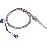 2M Thermistor K-Type Probe Thermocouple Sensor & Meter Temperature Controller,1/4" NPT 6 X 50MM Long Probe Thermocouple Temperature Range from 0 to 600 °C MT-205-1/4-50