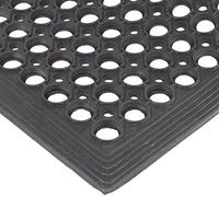 Rubber Ring Safety Mat - 3x5 FT Anti-Slip 1/2" Rubber Anti-Fatigue Drainage System