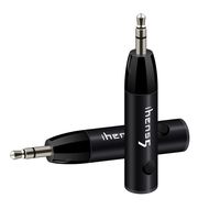 ihens5 Aux Bluetooth Adapter,Mini Wireless Car Bluetooth Receiver Headphone Adapter Handsfree Car Kit BT V4.1 A2DP with Built in Mic 3.5mm Jack for Home Audio Stereo System Headphone Speaker